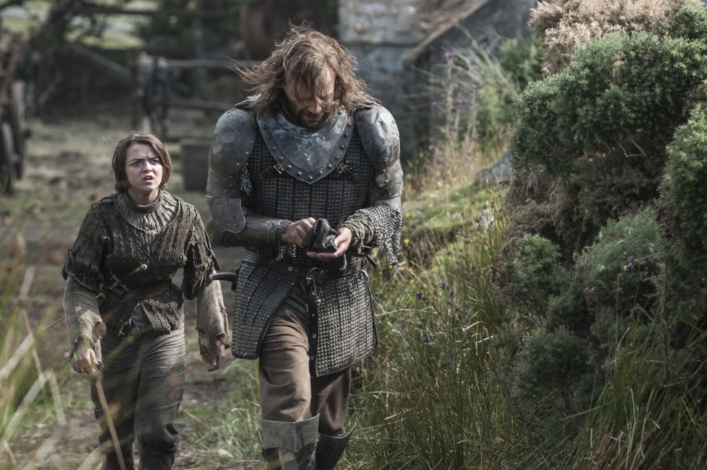Arya Stark and Sandor The Hound Clegane